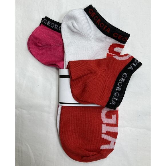 New Georgia Bulldogs Socks 2-3Packs Ankle Socks, Women's 9-11, NCAA - Picture 3 of 5